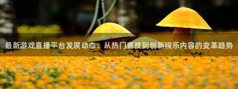 杜邦娱乐2登录：最新游戏直播平台发展动态：从热门竞技到创新娱